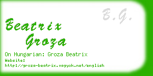 beatrix groza business card